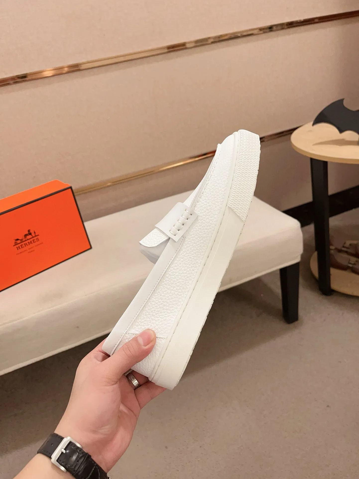 Men's clothing and shoes💰: 400💰《HERMES》【Classic Original Version】Hermès; Top 🔝 Purchasing Agency 🔍🔍Latest 🇺🇸Sold simultaneously at counters, original imported from Italy ▲▲Cow leather▲ ▲Exquisite workmanship (Italian 🇮🇹imported water-dyed 🐂cowhide lining) sole: original sole provided by the original factory, ⚠️exclusive double-layer activity·TPR·rubber·combined molded outsole; Code number: 36-46